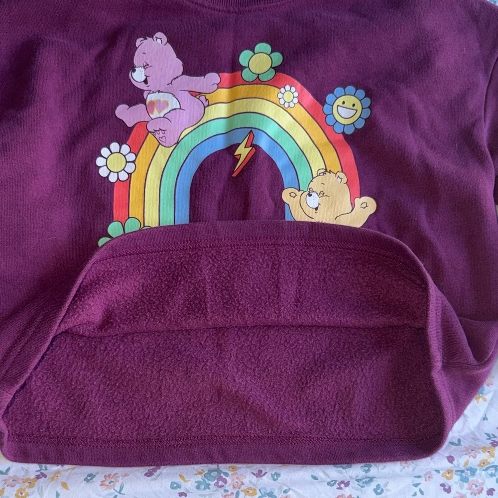 Care Bears Burgundy Purple Rainbow 'Be Kind To Your Mind' Sweatshirt